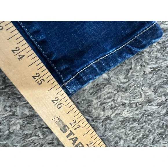 Buckle Black Ankle Skinny Jeans Women Fit No 35 Blue Denim Stretch 25x27 - Picture 8 of 9